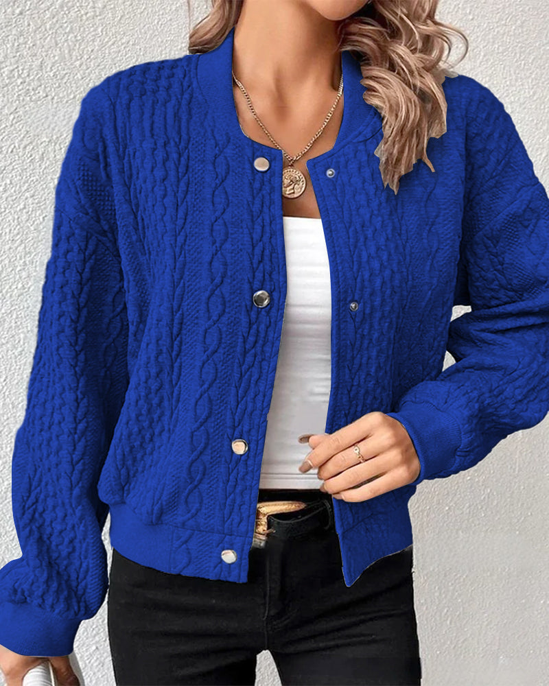 Erika™ - Comfortable knitted jacket with handmade details