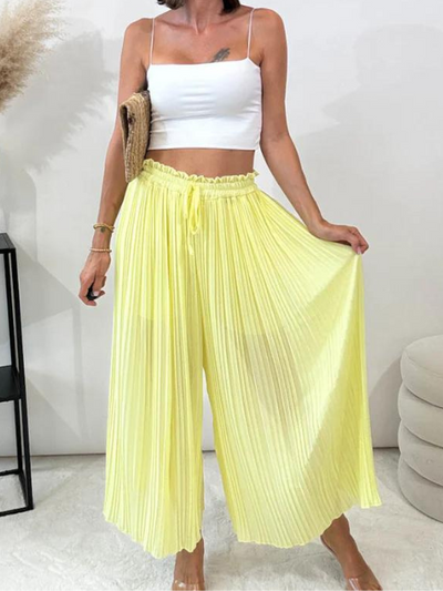 Plissee Culotte Hose