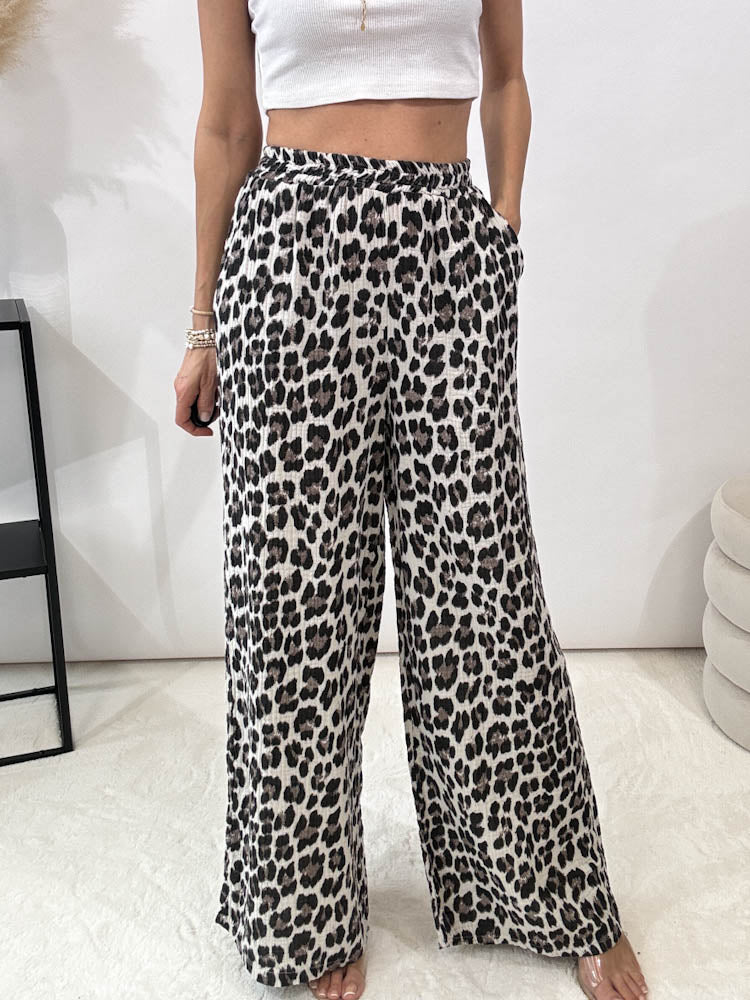 Musselin Leo Pants Hose aus Baumwolle